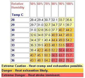 Graphic describing Heat Index